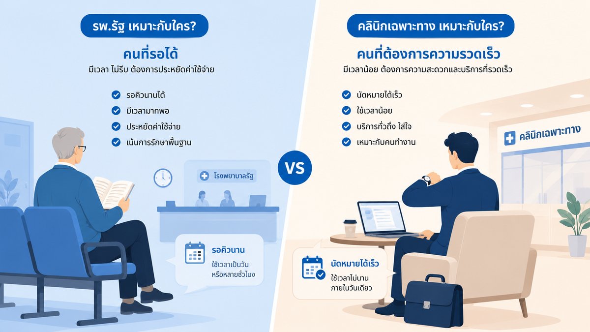 คนไข้แต่ละแบบเหมาะกับการรักษาที่ไหน